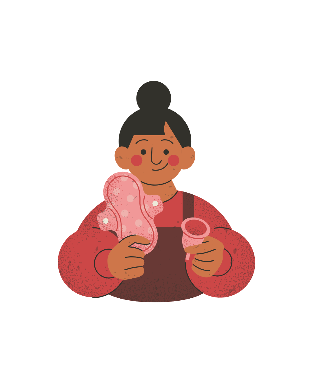 Ilustração das fases do ciclo menstrual